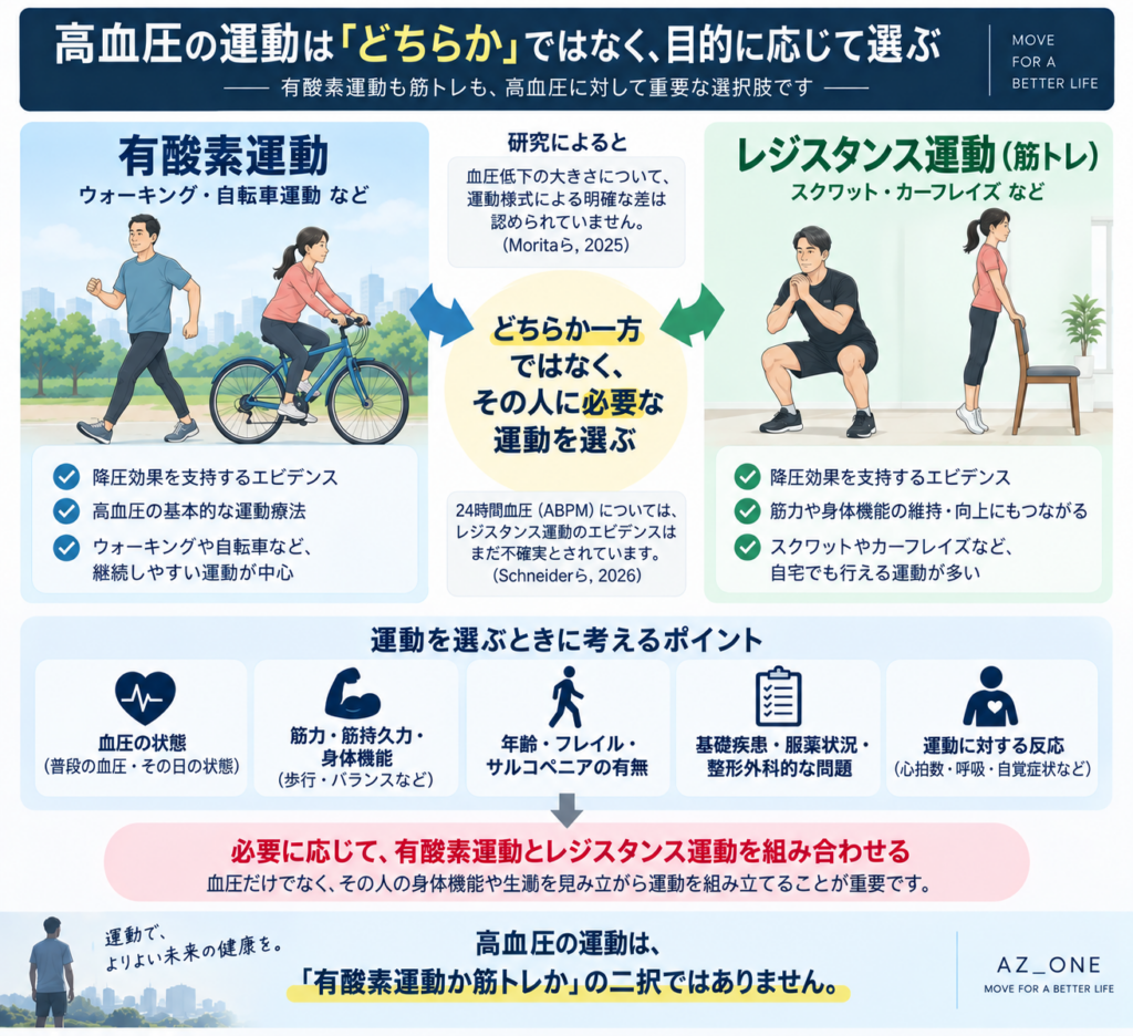 高血圧の筋トレと有酸素運動の効果と選び方